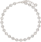 Amina Muaddi Silver Iris Necklace