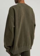 Alexander Mcqueen Logo-embroidered Cotton Sweatshirt Green