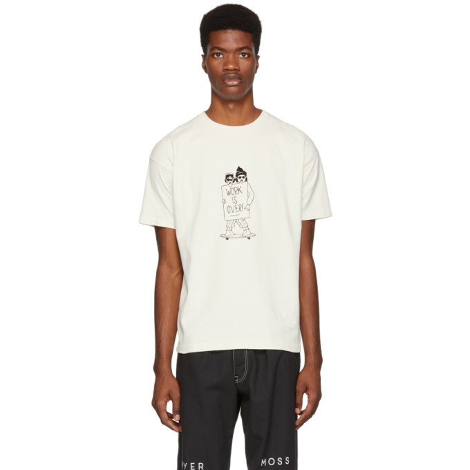 Photo: Remi Relief Off-White Work Is Over T-Shirt