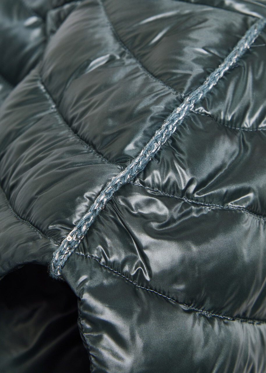 Herno Quilted Glossed Shell Gilet Blue