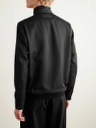 Zegna - Nubuck-Trimmed Virgin Wool-Twill Jacket - Gray