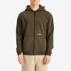 Stone Island Men's Fingerprint Logo Zip Hoodie in Military Green