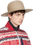 sacai Beige Felted Structured Hat