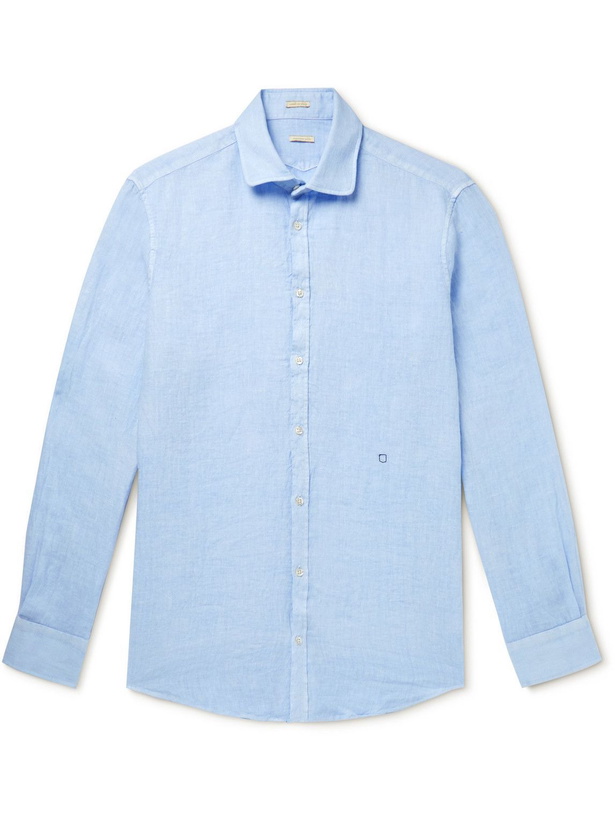 Photo: Massimo Alba - Canary Linen Shirt - Blue