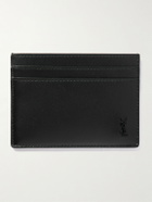 SAINT LAURENT - Tiny Cassandre Logo-Appliquéd Leather Cardholder