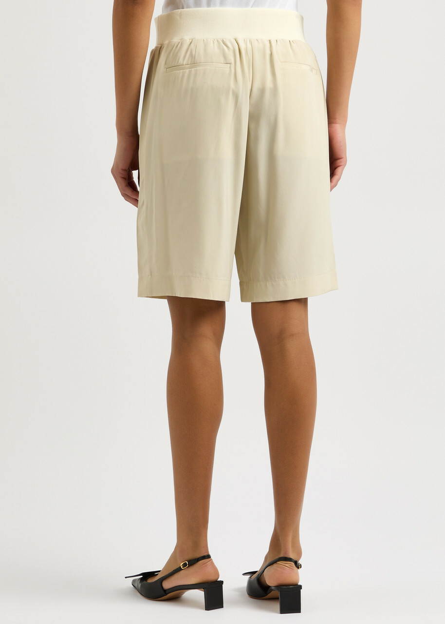 Helmut Lang Silk Shorts Cream