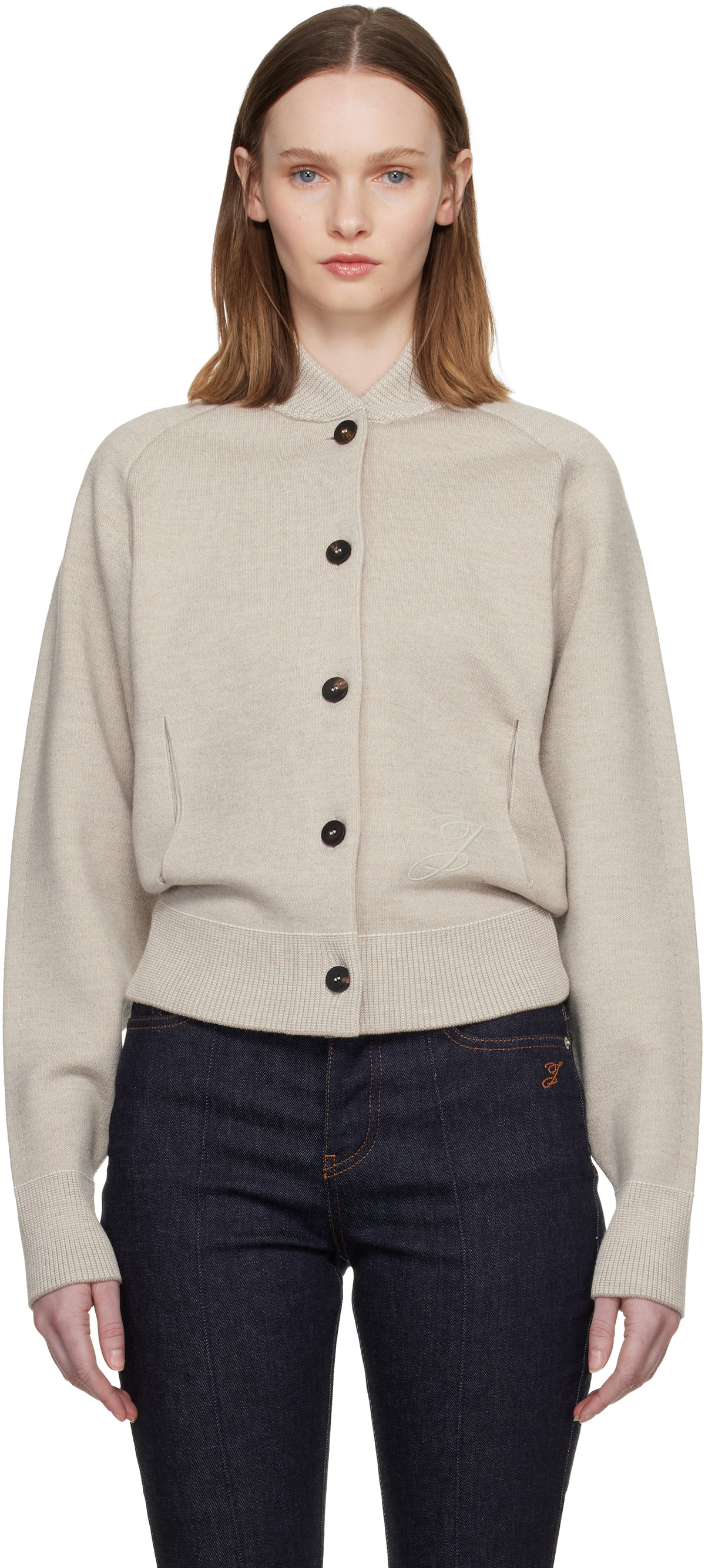 JACQUEMUS Beige 'The Lavande' Cardigan