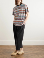 Missoni - Striped Cotton-Blend T-Shirt - Brown