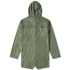 Rains Long Jacket in Evergreen