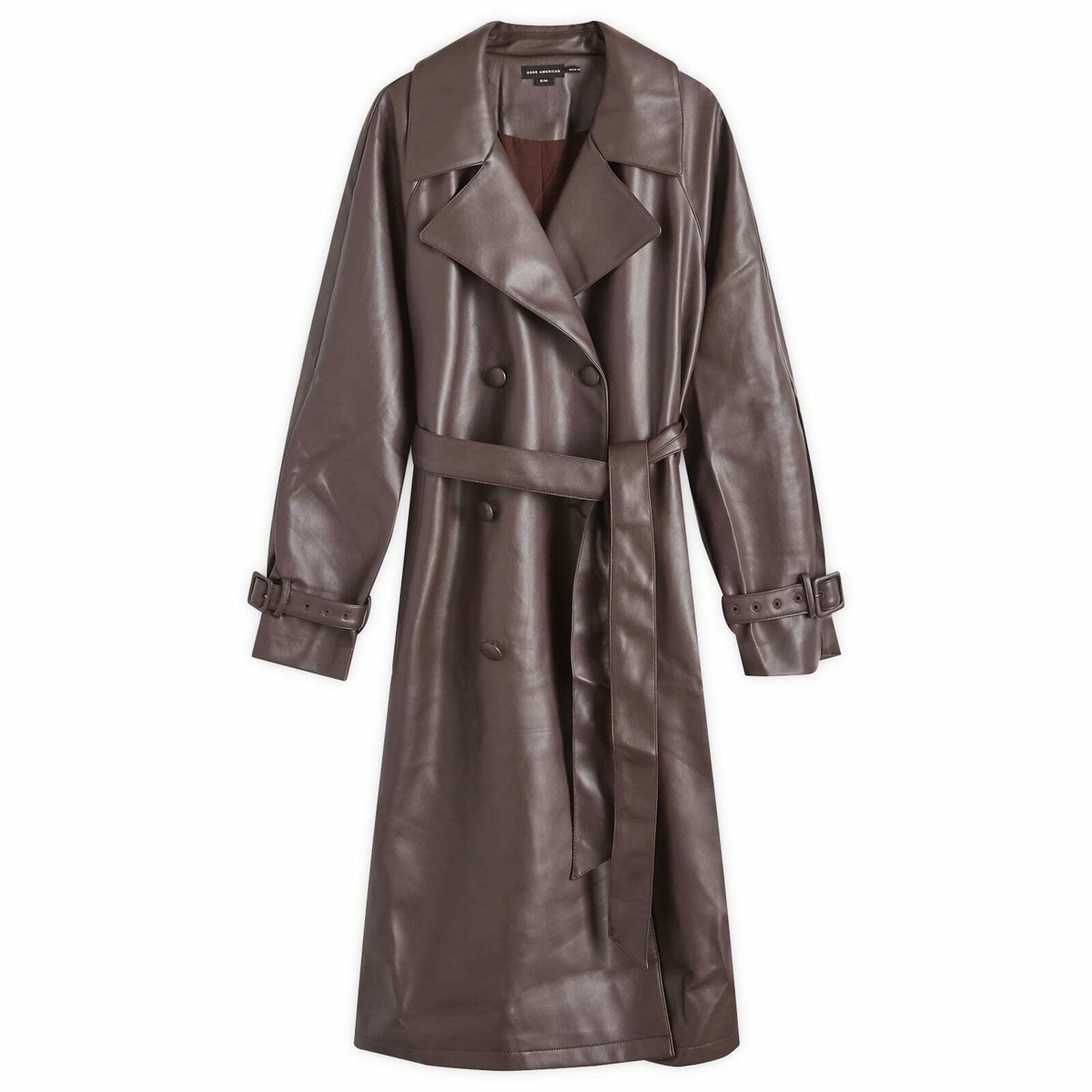 Good American Women's Uniform Trench Coat in Bark