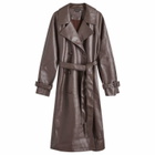 Good American Women's Uniform Trench Coat in Bark