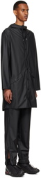 RAINS Black Polyester Coat