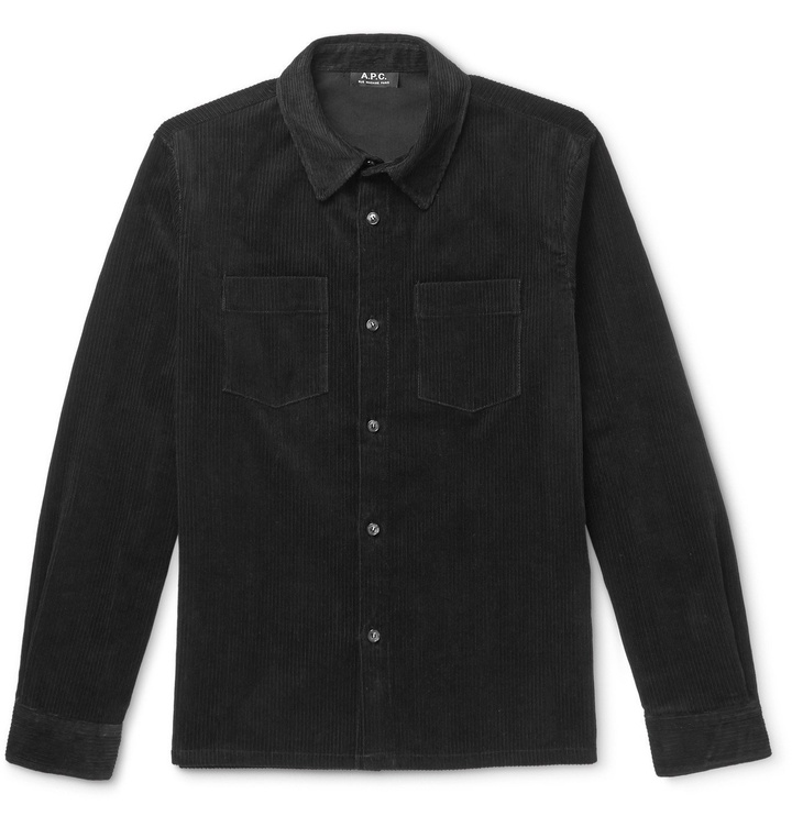 Photo: A.P.C. - Joe Cotton-Corduroy Overshirt - Black