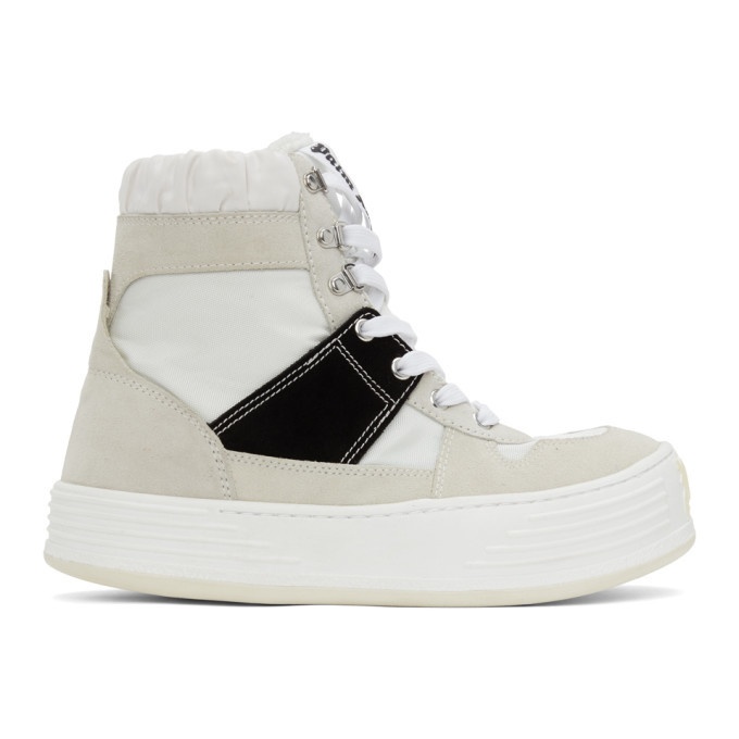 Photo: Palm Angels Off-White Snow High-Top Sneakers
