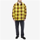 Acne Studios Men's Oriol Buffalo Check Padded Face Jacket in Yellow/Brown