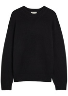 Frame Suede Patch Wool-blend Jumper Black