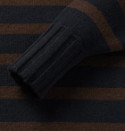 Universal Works - Striped Wool-Blend Rollneck Sweater - Blue