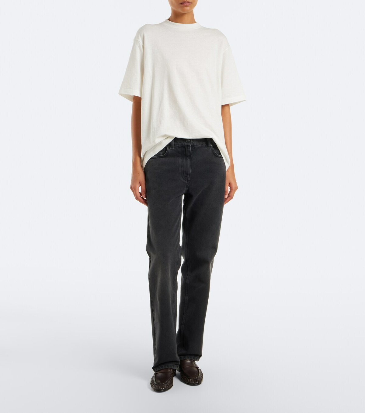 The Row Soft ruched leather loafers