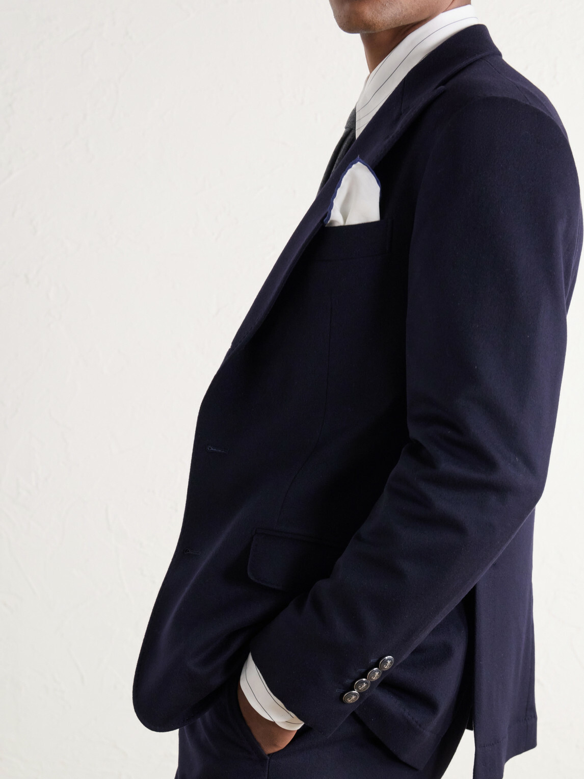 Brunello Cucinelli - Wool-Felt Suit Jacket - Blue