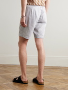 Frescobol Carioca - Felipe Straight-Leg Linen and Cotton-Blend Drawstring Shorts - Gray