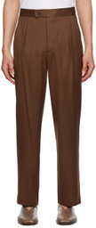 King & Tuckfield Brown Pleat Trousers