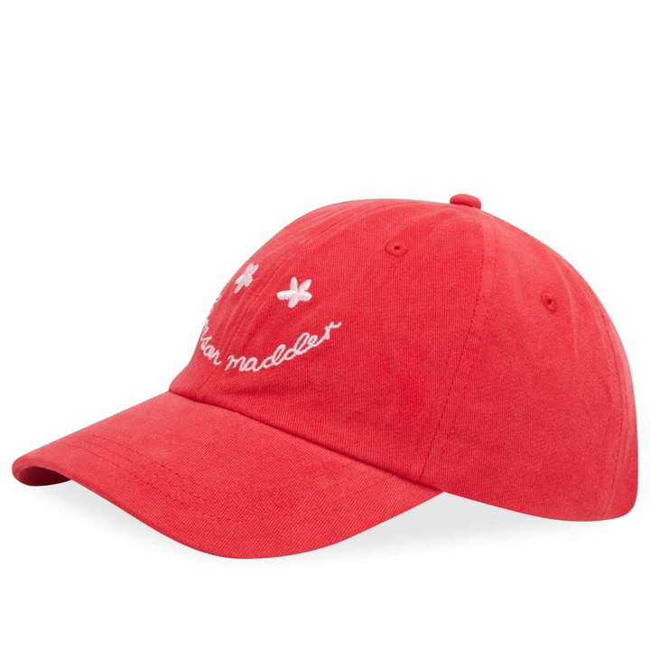 Photo: Damson Madder Women's Washed Smiley Cap in Red 