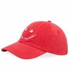 Damson Madder Women's Washed Smiley Cap in Red 