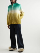 Sacai - Dip-Dyed Wool-Blend Bouclé Cardigan - Green