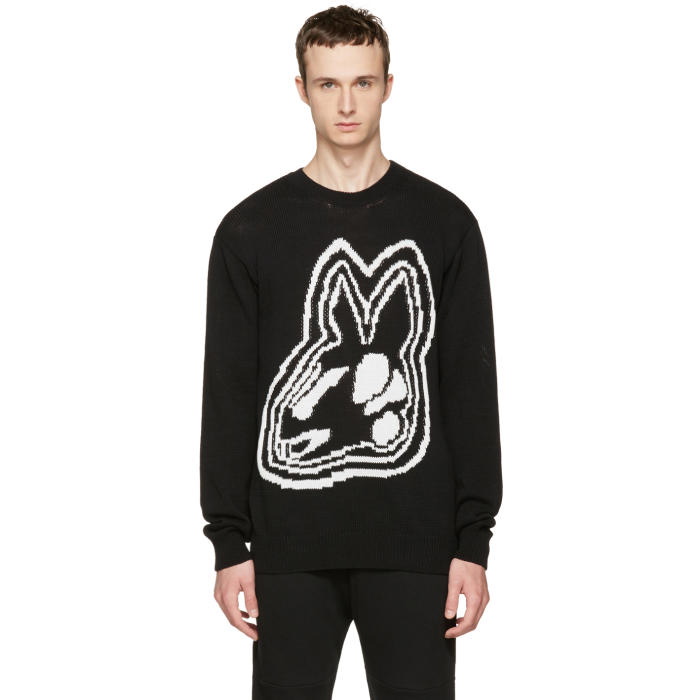 Photo: McQ Alexander McQueen Black Intarsia Bunny Sweater