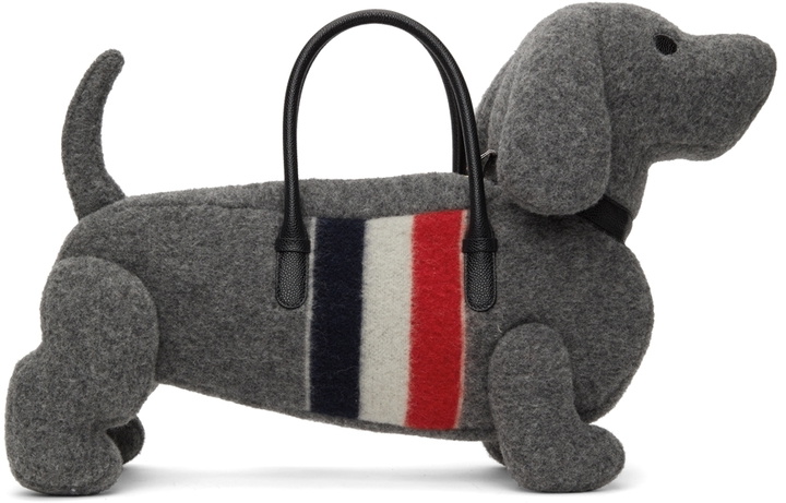 Photo: Thom Browne Grey Boiled Wool Hector Tote