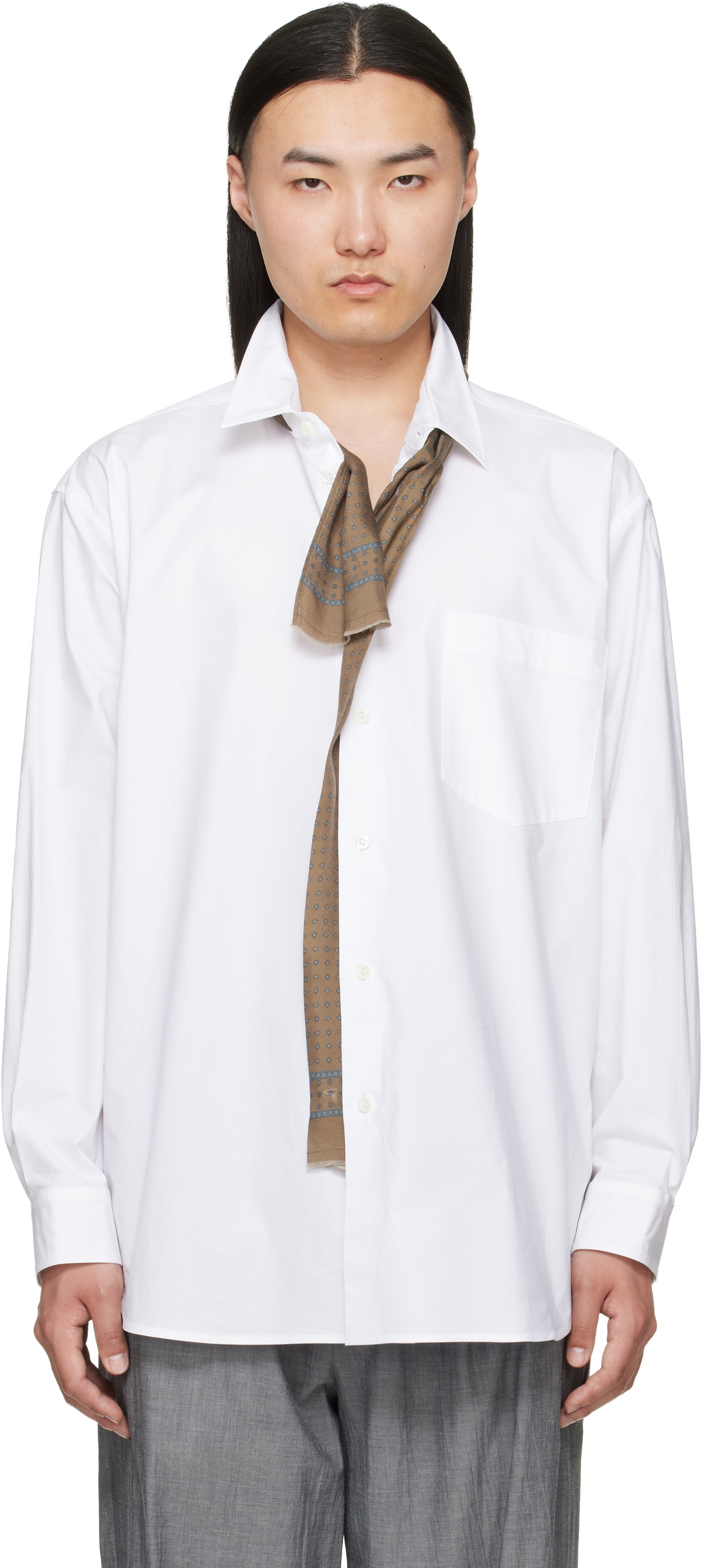 Magliano White Crispy Penna Long Sleeve Shirt