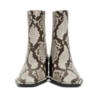 Alexander Wang Black and White Snake Parker Boots