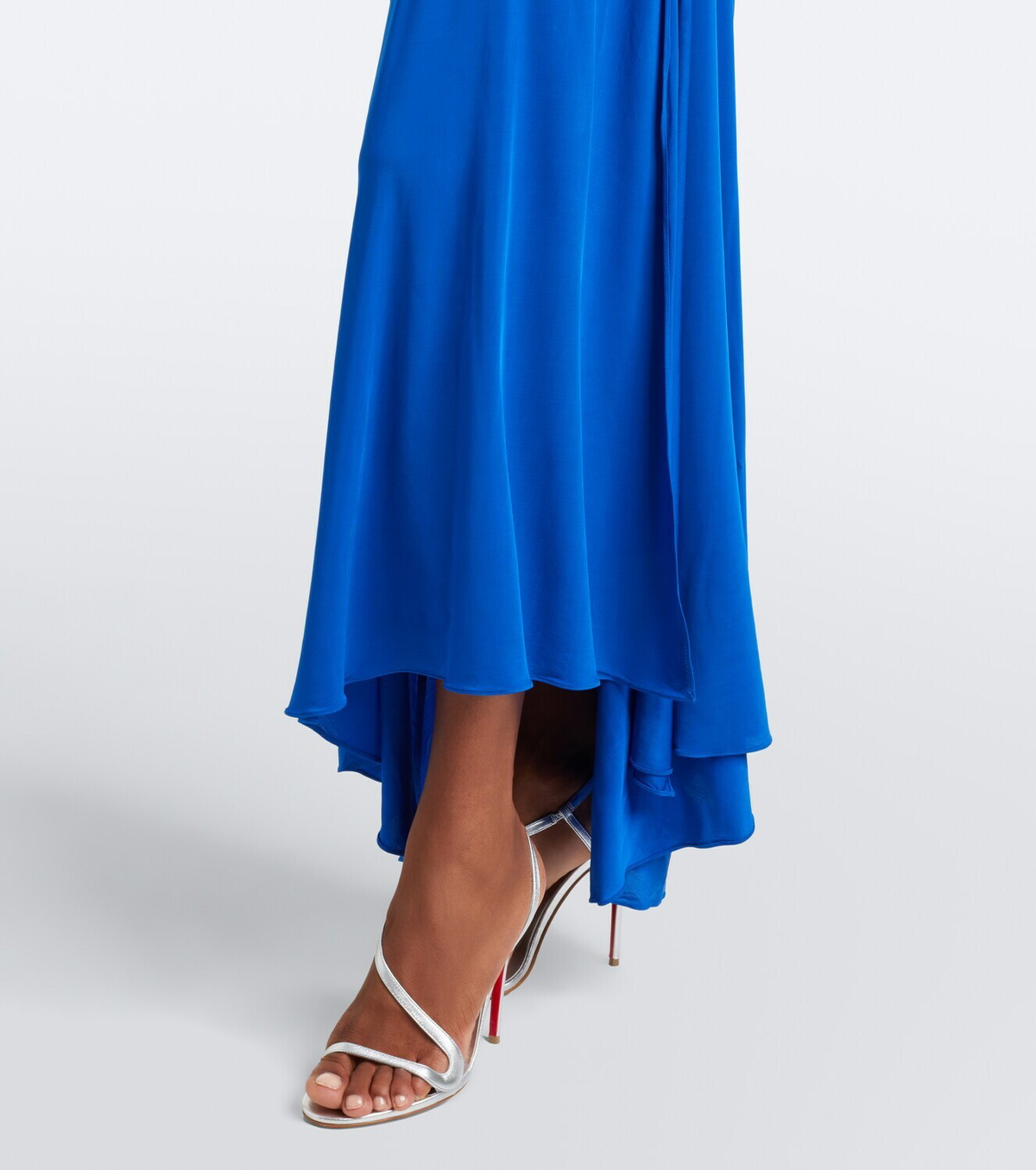 Alex Perry Ruched one-shoulder jersey gown