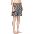 Burberry Gray Check Swim Shorts