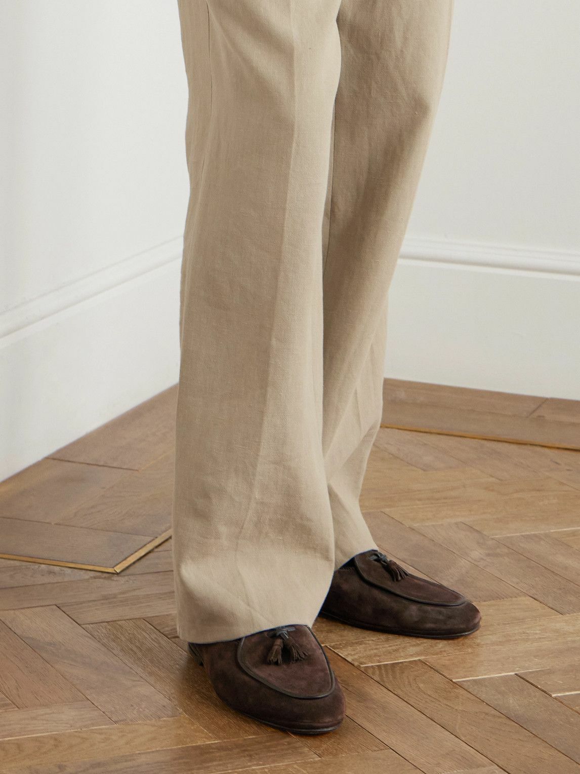 Rubinacci - Marphy Tasselled Suede Loafers - Brown