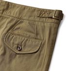 Rubinacci - Manny Pleated Cotton-Twill Shorts - Army green