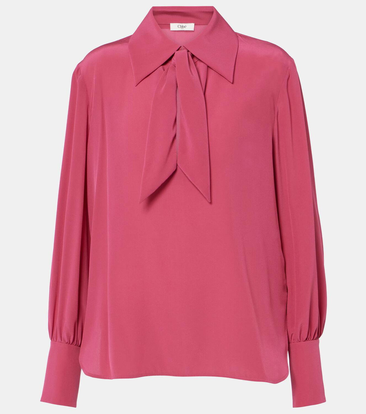 Chloé Tie-neck silk crêpe de chine blouse