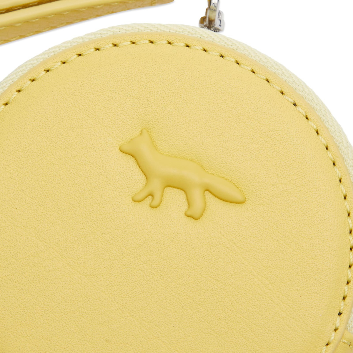 Maison Kitsuné Women's Cloud Zipped Coin Purse in Lime Green 