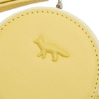 Maison Kitsuné Women's Cloud Zipped Coin Purse in Lime Green 