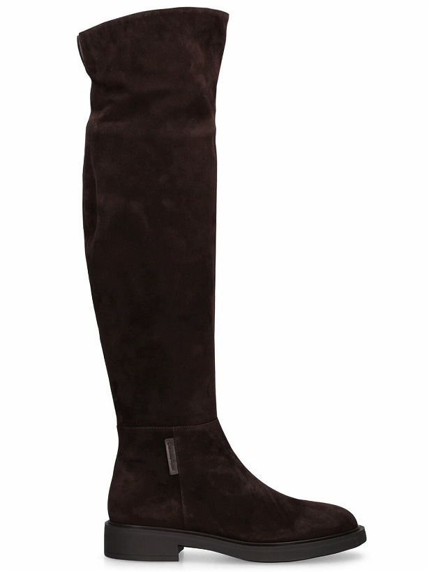 Photo: GIANVITO ROSSI - 20mm Lexington Suede Knee-high Boots