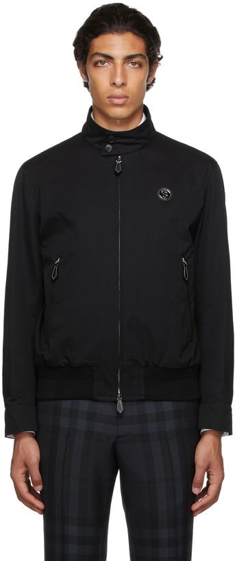 Photo: Burberry Black Monogram Motif Harrington Jacket