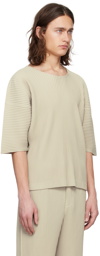 HOMME PLISSÉ ISSEY MIYAKE Beige Monthly Color March T-Shirt