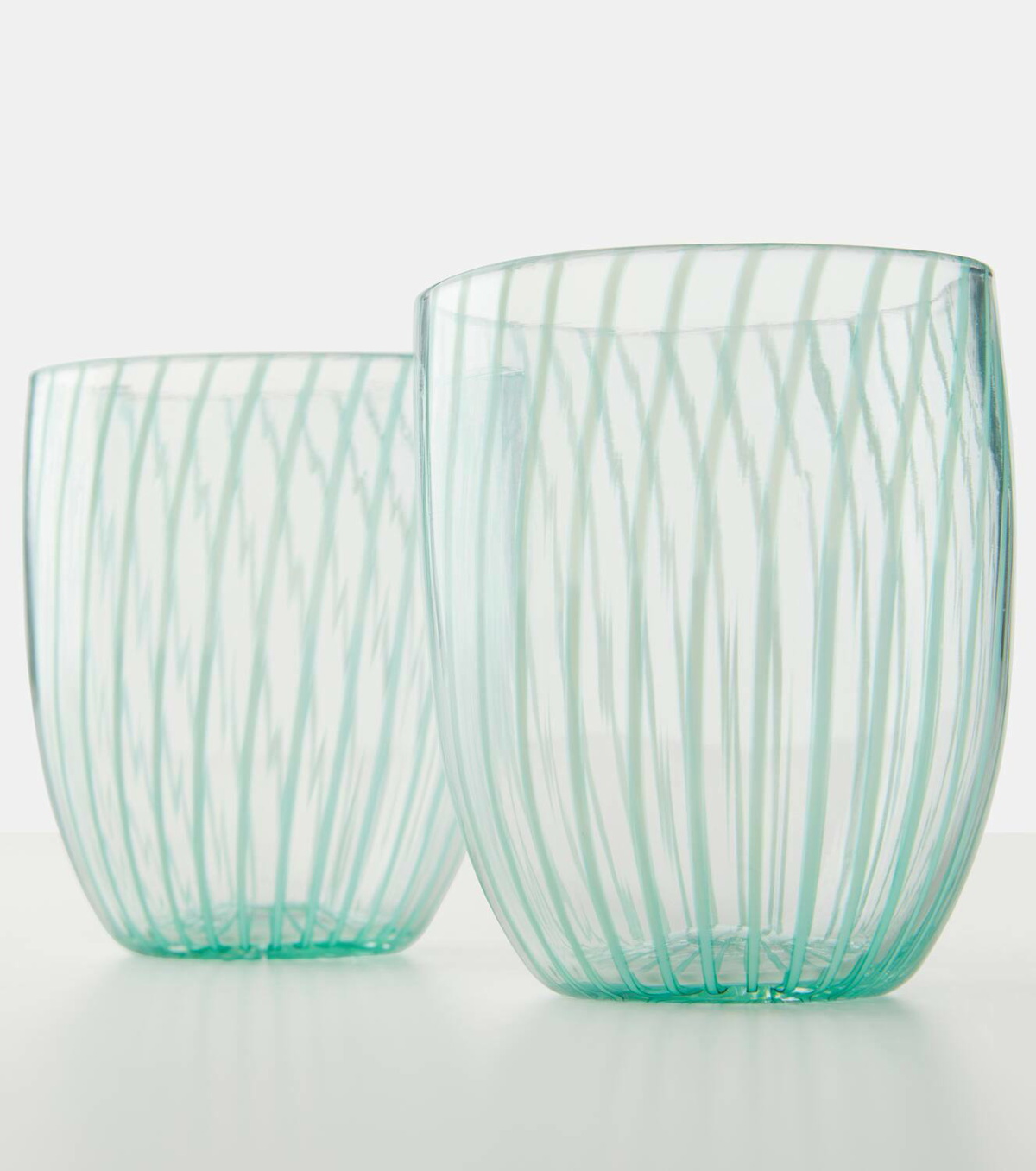 Aquazzura Casa Capri Stripe set of 2 glass tumblers