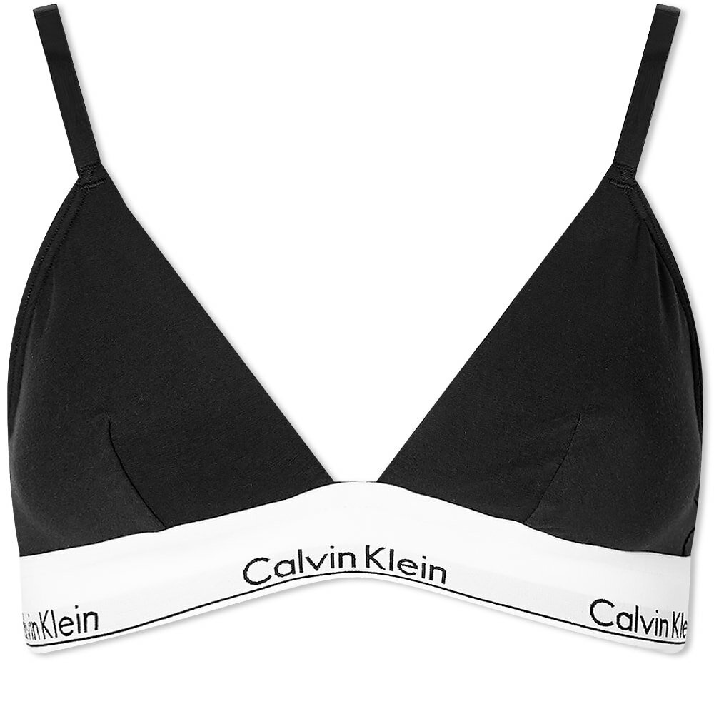 Calvin Klein Women's Unlined Triangle Bra in Black Calvin Klein