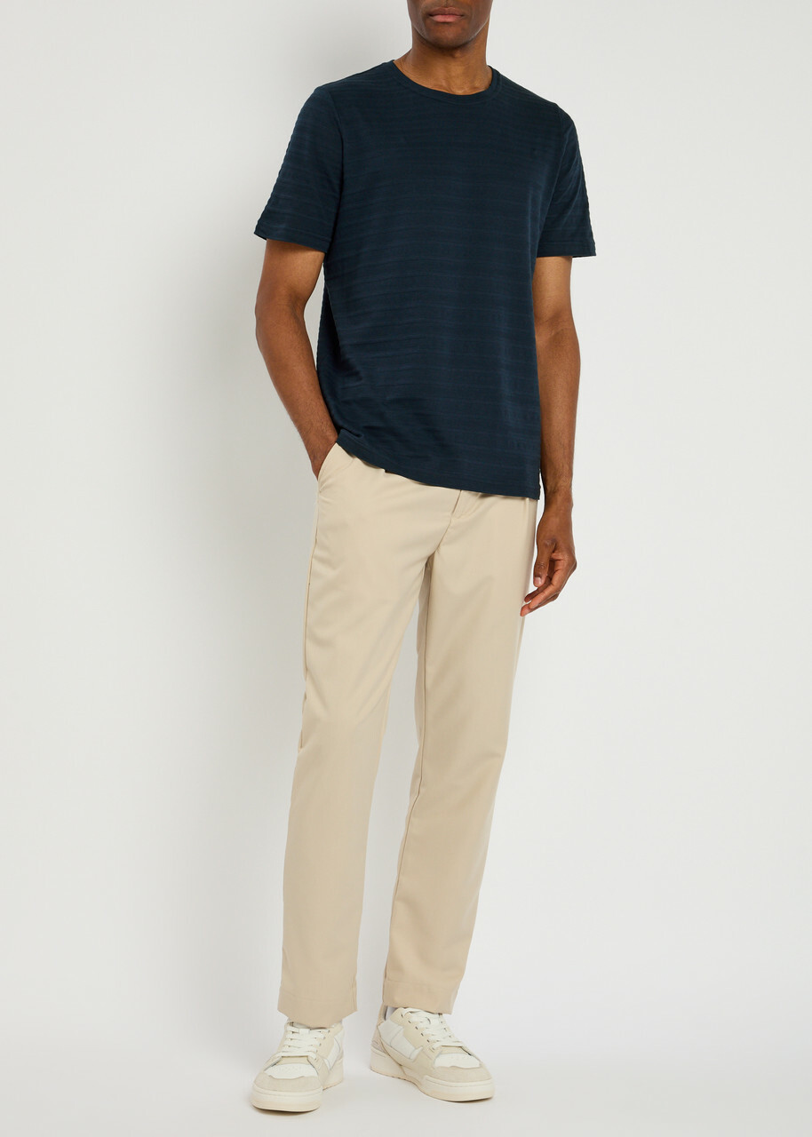 Oliver Spencer Conduit Striped Knit T-shirt Navy