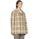 Maison Margiela SSENSE Exclusive Brown Table Cloth Jacket