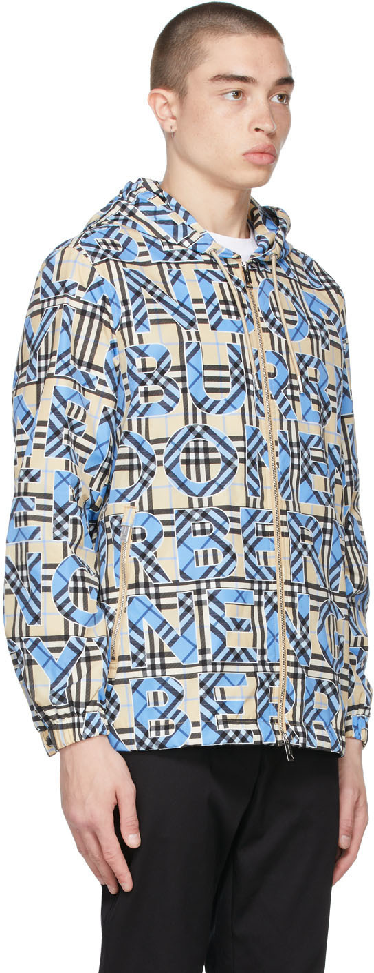 ジャケット・アウター BURBERRY BLUE LABEL check track jacket Check Nylon Bomber Jacket in Knight | Burberry® Official
