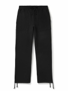 Noah - Fatigue Straight-Leg Cotton-Jersey Sweatpants - Black