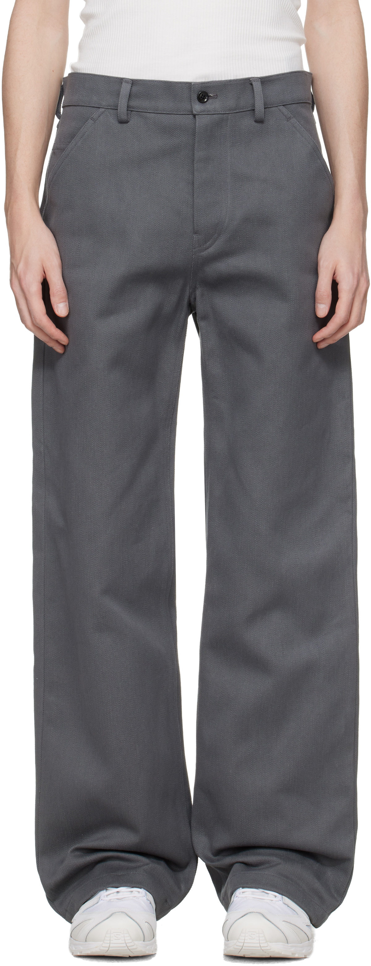 Rier Gray Antique Gabardine Trousers