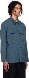Jil Sander Blue Flap Pocket Shirt